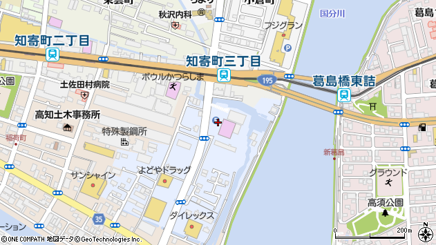 〒781-0813 高知県高知市青柳町の地図
