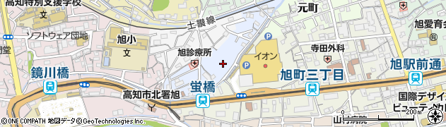 高知県高知市旭上町周辺の地図