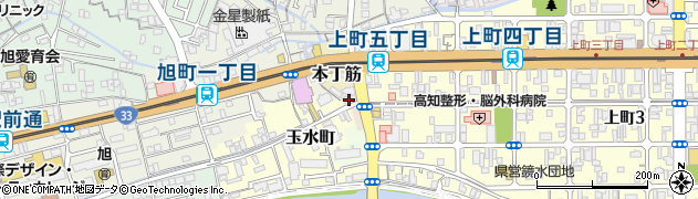 高知県高知市水通町周辺の地図