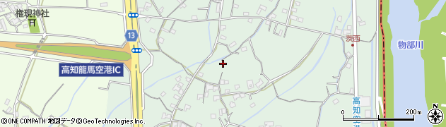 高知県南国市物部1229周辺の地図