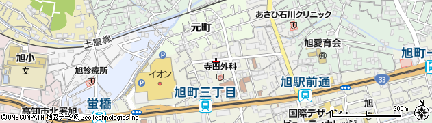 高知県高知市南元町周辺の地図