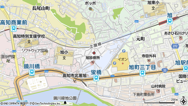 〒780-0944 高知県高知市水源町の地図