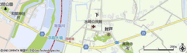 豊後高田市　水崎公民館周辺の地図