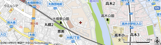 福岡県福岡市南区大橋団地6周辺の地図