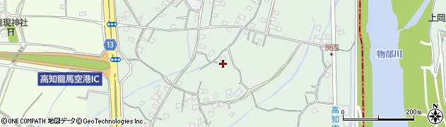 高知県南国市物部1203周辺の地図