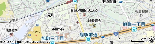 高知県高知市旭駅前町周辺の地図