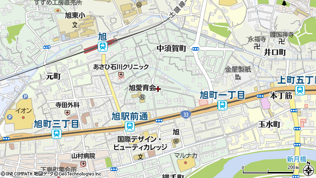 〒780-0936 高知県高知市赤石町の地図