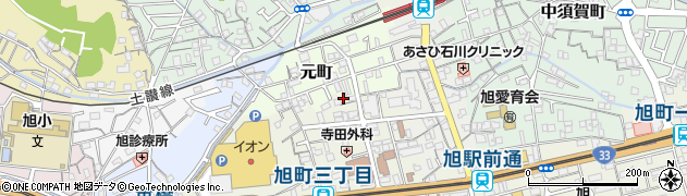 高知県高知市元町8周辺の地図