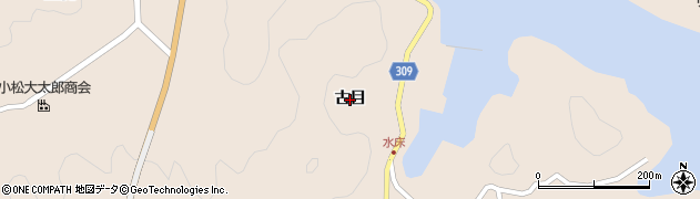 徳島県海陽町（海部郡）宍喰浦（古目）周辺の地図