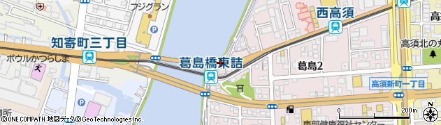 葛島橋東詰周辺の地図