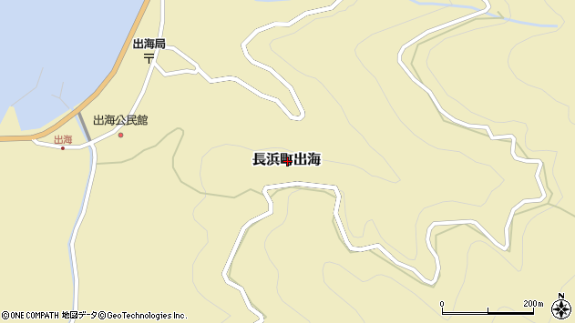 〒799-3455 愛媛県大洲市長浜町出海甲の地図