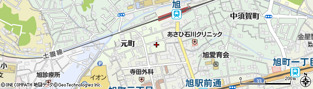 高知県高知市元町5周辺の地図