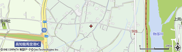 高知県南国市物部1183周辺の地図