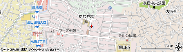 福岡県福岡市城南区金山団地周辺の地図