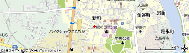 大分県豊後高田市新町周辺の地図