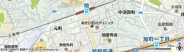 高知県高知市旭駅前町43周辺の地図