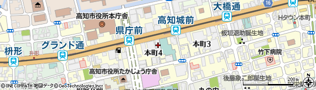 ザ クラウンパレス新阪急高知東崎理容室周辺の地図