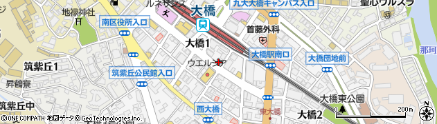 カラオケ館　福岡大橋駅前店周辺の地図
