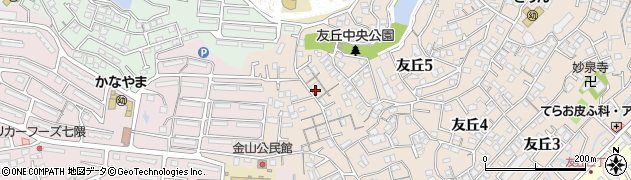 福岡県福岡市城南区友丘5丁目22周辺の地図