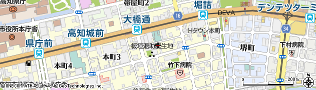 暴力追放高知県民センター（公益財団法人）　暴力団離脱相談電話周辺の地図