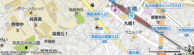 福岡大橋郵便局 ＡＴＭ周辺の地図