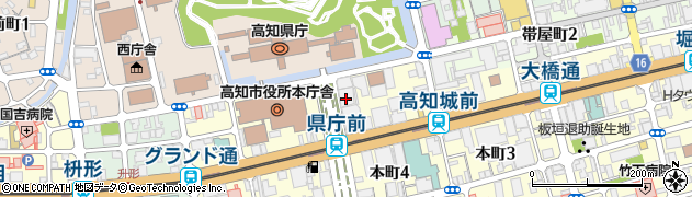 株式会社高知新聞社　総務局総務部周辺の地図