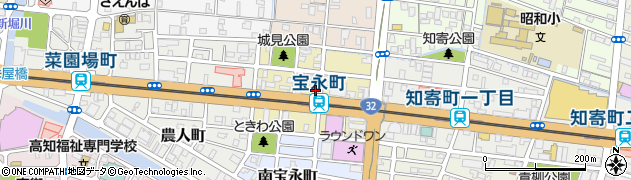 高知県高知市中宝永町周辺の地図
