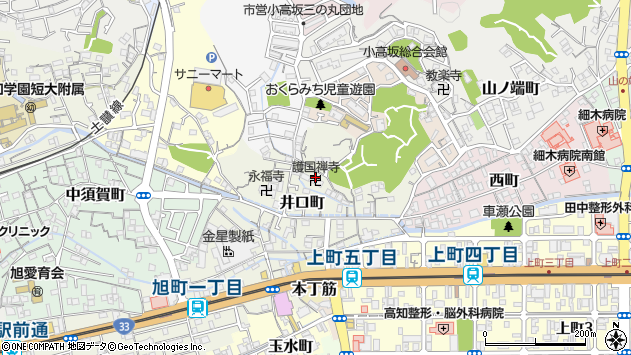 〒780-0921 高知県高知市井口町の地図