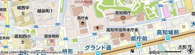 高知地方裁判所　執行官室周辺の地図