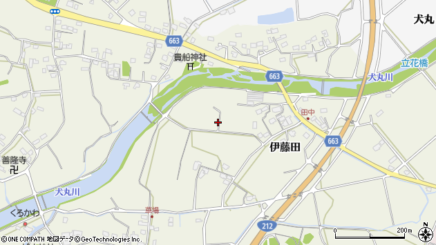 〒879-0111 大分県中津市伊藤田の地図