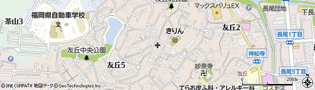 福岡県福岡市城南区友丘5丁目11-32周辺の地図