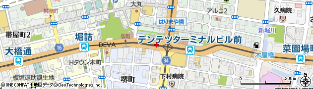 はりまや橋駅周辺の地図