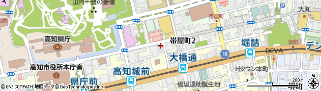 四国銀行帯屋町支店周辺の地図