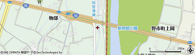 高知県南国市物部620周辺の地図