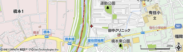 福岡県福岡市早良区室住団地63周辺の地図
