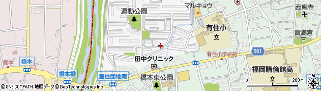 福岡県福岡市早良区室住団地69周辺の地図