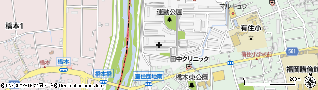 福岡県福岡市早良区室住団地59周辺の地図