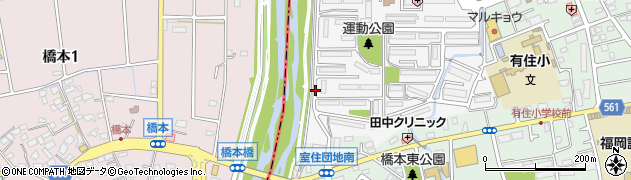 福岡県福岡市早良区室住団地58周辺の地図