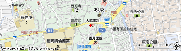 福岡県福岡市早良区有田周辺の地図