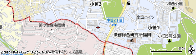 小笹3号公園周辺の地図