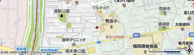 福岡県福岡市早良区室住団地77周辺の地図