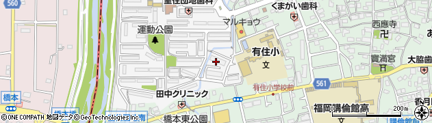 福岡県福岡市早良区室住団地79周辺の地図