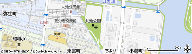 高知県高知市丸池町周辺の地図