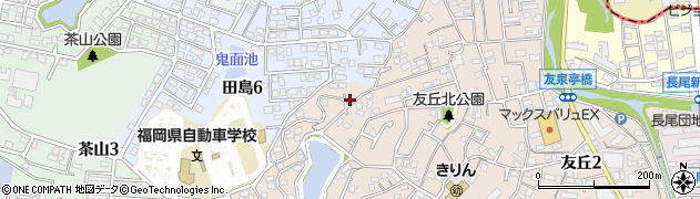 福岡県福岡市城南区友丘5丁目1-6周辺の地図