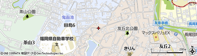 福岡県福岡市城南区友丘5丁目1周辺の地図