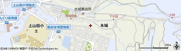福岡県嘉麻市木城周辺の地図