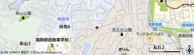 福岡県福岡市城南区友丘5丁目1-3周辺の地図