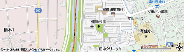 福岡県福岡市早良区室住団地54周辺の地図