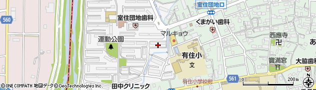 福岡県福岡市早良区室住団地75周辺の地図