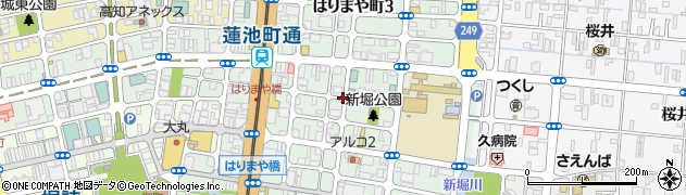 高知県高知市はりまや町周辺の地図